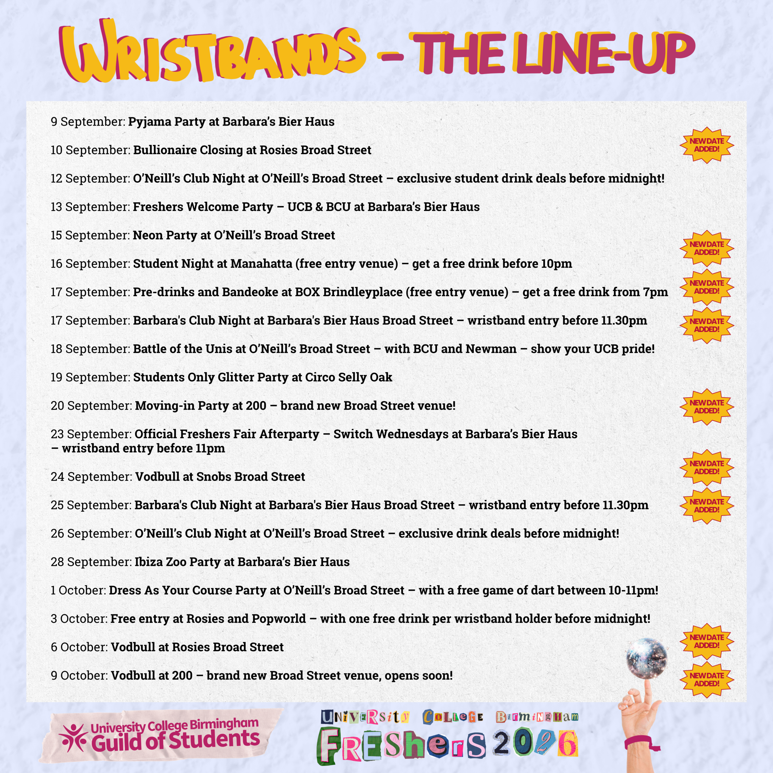 Freshers 2026 Wristband - Image 2